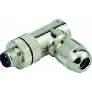 M12 3-Pole Male Screw Connection Right-Angle Shielded PG7 IP67