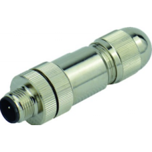 M12 4-Pole Male Straight Shielded PG7 IP67 Screw Connection