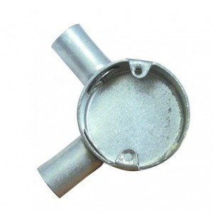 25mm 2-Way Angle Galvanised Conduit Box