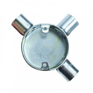 25mm 3-Way Galvanised Conduit Box