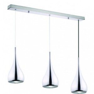230V 3x60W E14 Pendant Steel and Aluminium Chrome