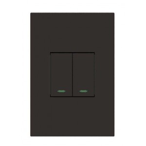 Orion 2 Lever 1 Way Switch 2X4 Black Pre-Assembled