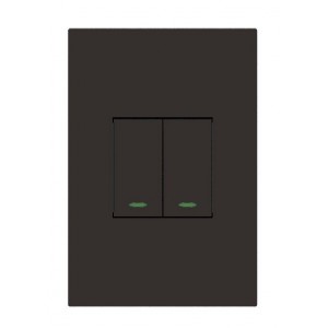 Orion 2 Lever 2 Way Switch 2X4 Black Pre-Assembled