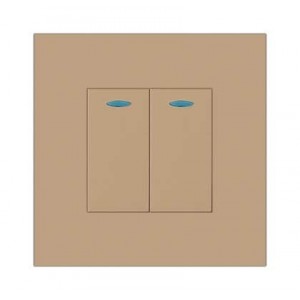 2 Lever 1 Way Switch 3X3 Champagne Orion Pre-Ass.
