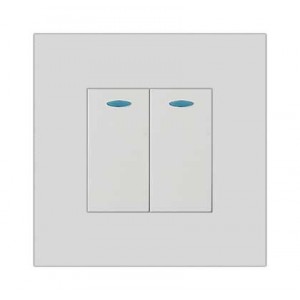 White Orion 2 Lever 1 Way Switch 3X3 Pre-Ass