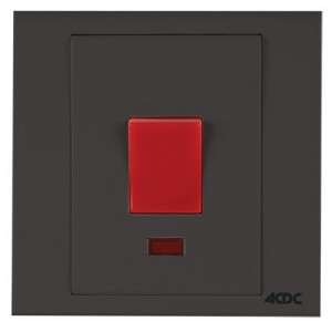 Orion 3x3 45A DP Isolator Switch with Neon - Slate