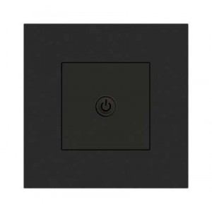 Single Smart 16A Tuya Switch 3X3 Black Orion PRE-ASS.
