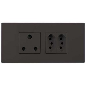 Slate Orion Pre-Assembled 16A Socket with 2x N-Type SA 16A 3x6