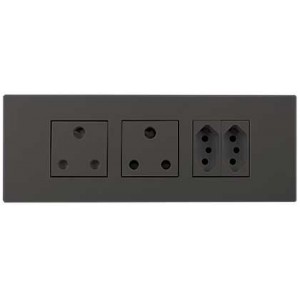 2X 16A Socket 2X N-TYPE SA 16A 3X6 Slate Orion Pre-Ass.