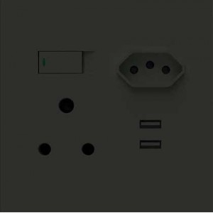 Black Orion 4X4 Mono Block with 1x N-Type- 1x 16A- and 2x 2.1 USB
