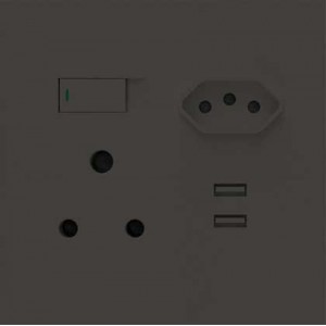 Orion Mono Block Slate 4x4 with N-Type- 16A- and 2.1 USB