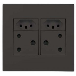 Slate Orion Pre 4X4 Socket Outlet 2X SA 16A 2X N-Type 16A