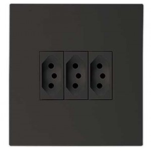 3X N-Type Socket Outlet 4X4 Black Orion Pre-Assigned