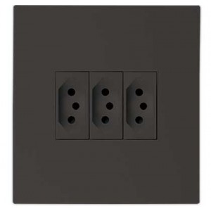 3X N-TYPE Socket Outlet 4X4 Slate Orion PRE-ASS.