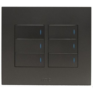 6 Lever 1 Way Switch 4X4 Slate Orion Pre-Assembled