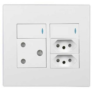 Orion Pre 4X4 White Switched Outlets with 1X SA 16A and 2X N-Type SA