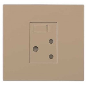 16A Switched Socket Outlet 4X4 Champagne Orion Pre-Ass.