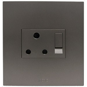 16A Switched Socket Outlet 4X4 Slate Orion Pre-Ass.