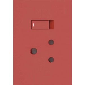 16A Dedicated Red Switch Plate 2x4 Mono Block White Orion