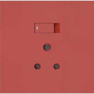 16A Dedicated Red Switch Plate 4x4 Mono Block White Orion