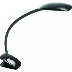 6W Black Desk Lamp with Clip Base and Cool White Light