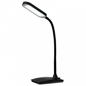 5VDC 6W Black CCT Dimmable Rechargeable Desk Lamp