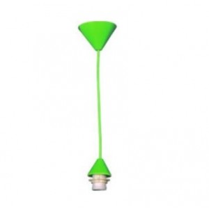 Green PP Ceiling Rose and Silicon Lamp Cup - Small Type E27