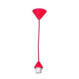 Red PP Ceiling Rose and Silicon Lamp Cup Small Type E27