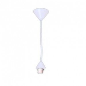 White PP Ceiling Rose and Silicon Lamp Cup - Small E27