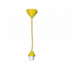 Yellow PP Ceiling Rose and Silicon Lamp Cup - Small Type E27