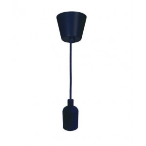 Black PP Ceiling Rose and Silicon Lamp Cup Large Type E27