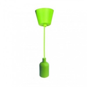Green PP Ceiling Rose and Silicon Lamp Cup Large E27