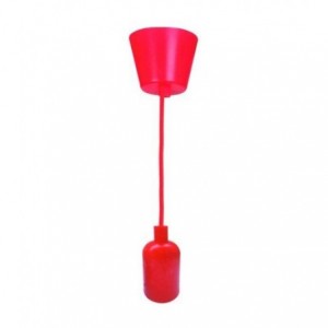 Red PP Ceiling Rose and Silicon Lamp Cup - Large Type E27
