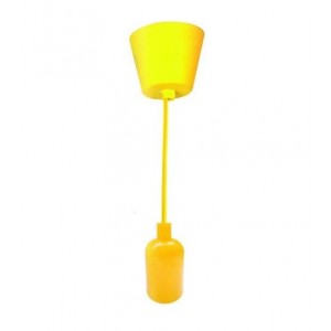Yellow PP Ceiling Rose and Silicon Lamp Cup Large Type E27
