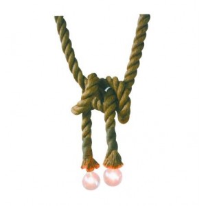 Ø25mm Hemp Rope Pendant Light - 2 x E27