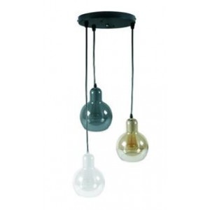 230V 3x40W E27 Pendant Light C/CH/GM Glass