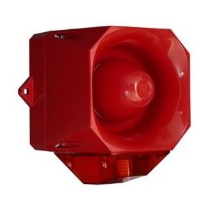 115VAC Red Siren and Beacon 110dB 32 Tones IP66
