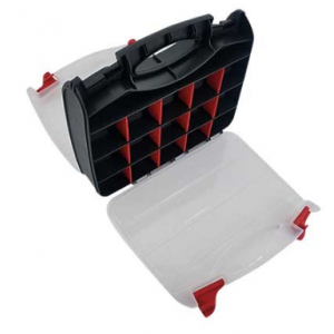 2-Sided Storage Case with 22 Compartments 370x300x80mm