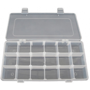 Transparent Storage Case 18 Compartments 310 x 200 x 45mm