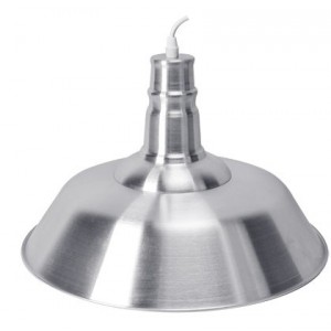 E27 80W Aluminium High Bay Pendant Fitting - 360mm Chrome