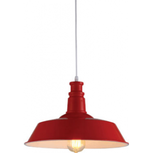 E27 80W Aluminium High Bay Pendant Fitting 360mm Red