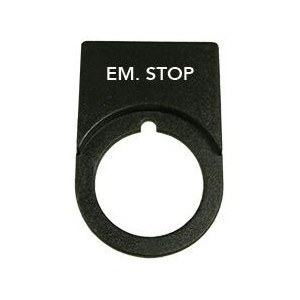 Legend Plate Emergency Stop