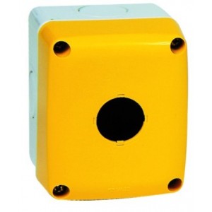 1 Way Push Button Enclosure with Yellow Cover IP66