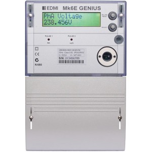 MK6E Digital 3-Phase Smart Meter RS485 Multi-Tariff DIN 4x240V Input