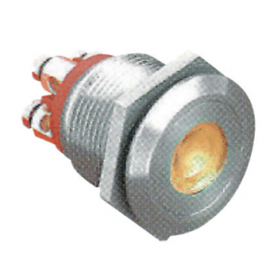 LED Amber Illuminated Stainless Steel Push Button
