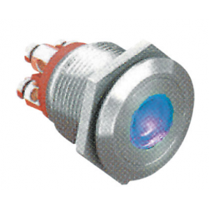 LED Blue Illuminated Steel Push Button