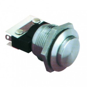 Stainless Steel Latching Pushbutton Switch 5A 250V 22mm Diameter
