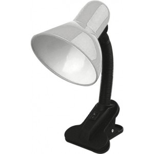 Satin Chrome Desk Lamp with Clamp E27 230VAC 40W Max