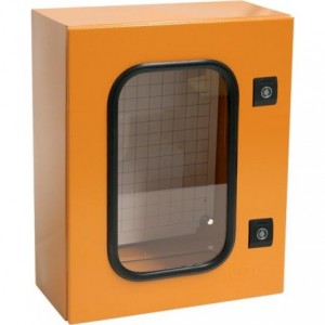 Orange Box with Glass Panel Door 300x250x200