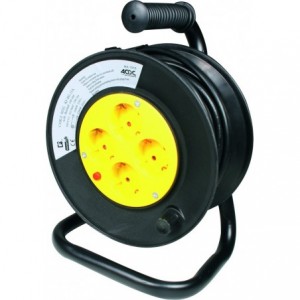 30M Schuko Extender Reel 16A with 3 Switched Sockets